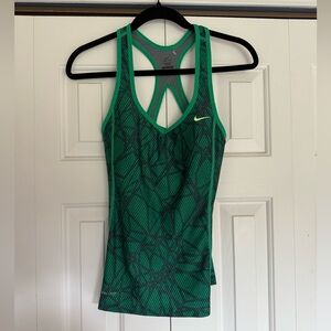 Nike Gray and Green Dri-FIT Tank
